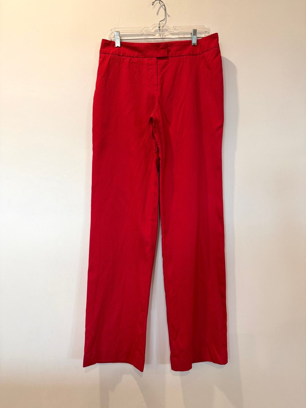 Escada stretch cotton straight leg pants Red Sz 40 US 10 old money designer